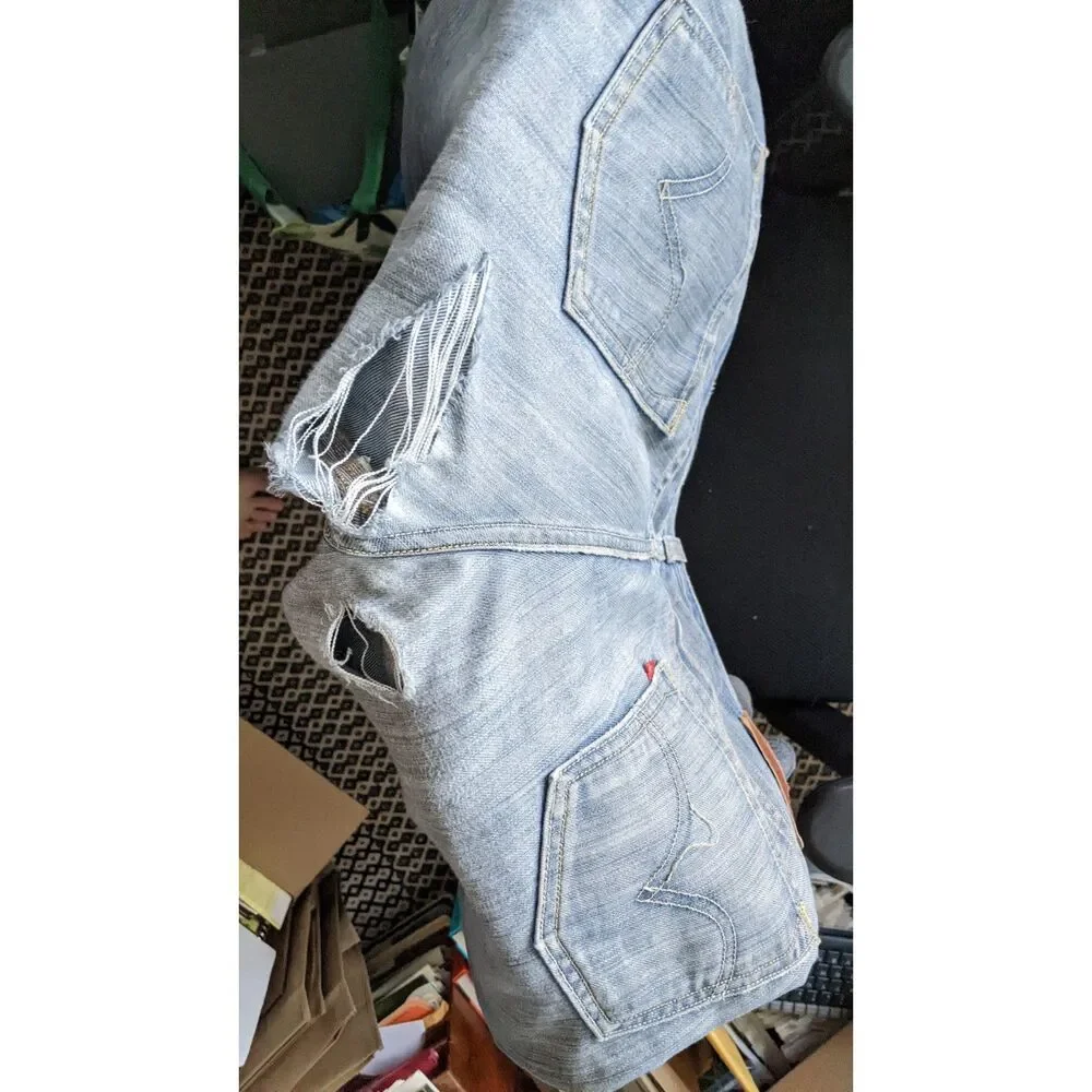 Levi's 511 skinny 34x32 men's medium NOTE distressed seat / gusset